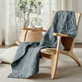 thumbnail image 3 of Levtex Home - 100% French Flax Linen Front/100% Cotton Back - Quilted Throw - French Flax Washed Linen - Denim Blue - Throw Size (50 x 60in.), 3 of 3