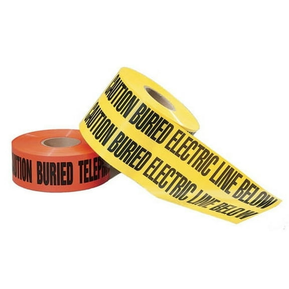 IDEAL Electrical 42-101 Non-Detectable Underground Caution Buried Electric Line Below Tape, 3 in. x 1, 000 ft., Red