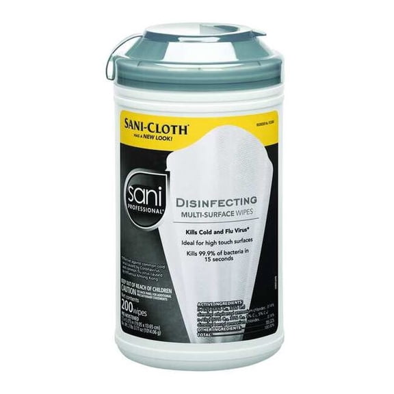 Sani-Cloth Disinfecting Wipes - Wipe - 7.50" Width x 5.40" Length - 200 / Each - White