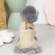 thumbnail image 5 of Dinheiro Pijamas para perros pequeños Suéter de invierno para perros con anillo de correa Cálido forro polar para cachorros Ropa para mascotas Trajes Rosa Lindo Perrito (Marrón)M, 5 of 7