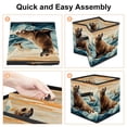 thumbnail image 4 of Sea Lion Foldable Storage Baskets Toy Storage with Handle 10.8"x10.5"x10.6" Large Capacity Storage Cubes, 4 of 6