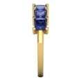 thumbnail image 4 of 1.75 ctw Wedding Band for Women - 14K Yellow Gold Simulated Tanzanite Stackable Eternity Ring, 4 of 6