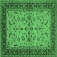 thumbnail image 1 of Ahgly Company Indoor Square Oriental Emerald Green Traditional Area Rugs, 6' Square, 1 of 4