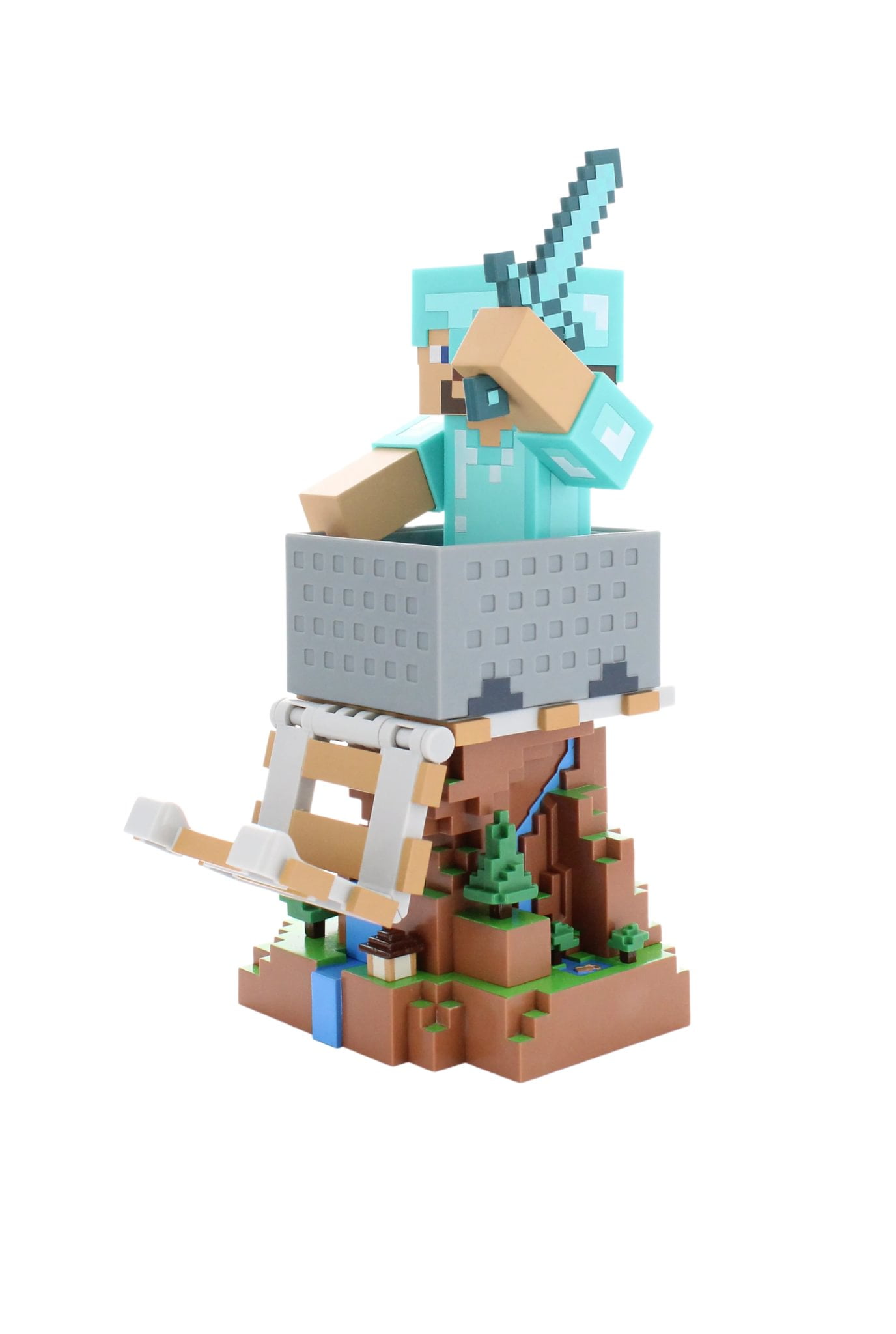 Exquisite Gaming Minecraft: Steve Cable Guy R.E.S.T support d'appareil de figurine à collectionner CG Steve_f