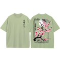 thumbnail image 6 of adaychics Japanese T Shirts for Women Flower Crew Neck Summer Printed Tees Cotton Casual Tops Daily Wear, 6 of 8