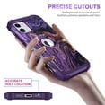thumbnail image 6 of Casetego for iPhone 11 Case with 2 Tempered Glass Screen Protector+ 2 Camera Lens Protector,Shockproof Heavy Duty Protective Cover for Apple iPhone 11 6.1 inch,Purple, 6 of 8