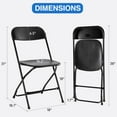 thumbnail image 2 of ZUNMOS Folding Chair 6 Pack, Convenient Leather Padded Folding Chairs, Outdoor and Indoor, Black, 2 of 6