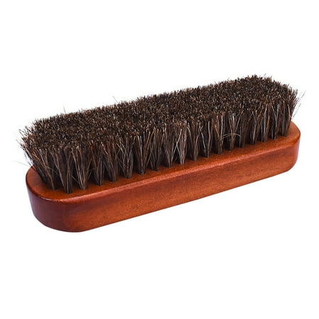 

CHAOMA Horse Hair Shoe Polishing Brush with Wood Handle Soft Cleaning Tool Leather