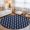 Blue, White, Silver, variant on Round Rugs 6Ft, Navy Blue Arrows Round Area Rug Washable Indoor Throw Carpet, Modern Abstract Art Ethnic Tribal Soft Non Slip Circle Rug for Office Cabinet Home Decor Aesthetic