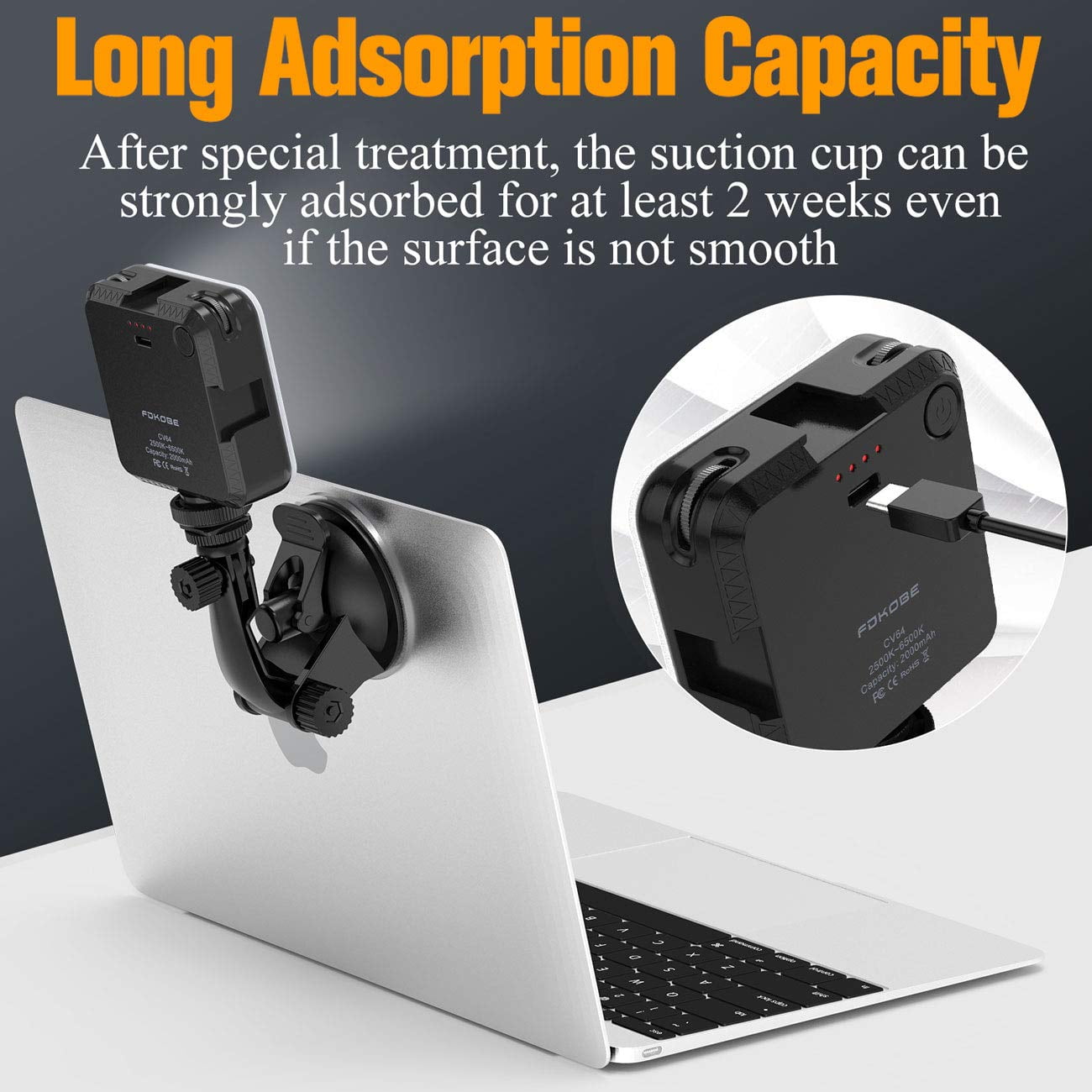Video Conference Lighting Kit, Webcam Lighting for Remote Working/Zoom Calls, Zoom Lighting/Live Streaming, Self Broadcasting, for Laptop/Computer with Upgrade Suction Cup