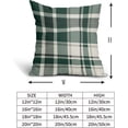 thumbnail image 5 of Christmas Plaid Pillow Covers 16x16 Set of 2 Forest Green Grey Buffalo Checkered Decorative Tartan Pillowcases Xmas Winter Holiday Outdoor Rustic Farmhouse Throw Cushion Case Decor for Couch Sofa Bed, 5 of 6