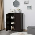 thumbnail image 6 of Yaheetech Wooden Floor Cabinet with 2 Durable Doors and 2 Adjustable Shelves, Espresso, 6 of 10