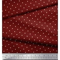 thumbnail image 3 of Soimoi Red Poly Georgette Fabric Dots Dots Print Fabric by Yard 42 Inch Wide, 3 of 3