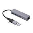 thumbnail image 2 of Adaptador compacto USB C y USB a , conector convertidor de adaptador de red Gigabit Plug and Play para PC portátil shamjiam Adaptador de red, 2 of 8