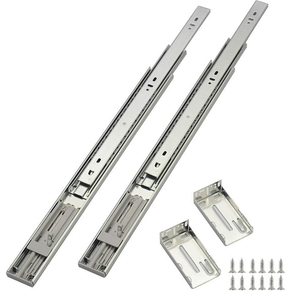 Soft Close Drawer Slides 22 Inch (10 Pairs), Full Extension Ball Bearing Side Mount Drawer Slides for Cabinets with Face Frame