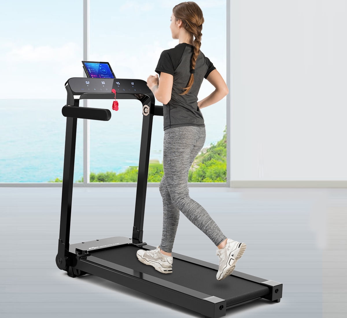 1.0 HP Free Installation Ultrathin lightweight Folding Treadmill