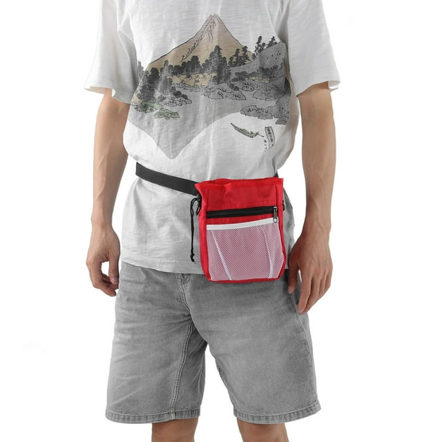 Durable Dog Treat Pouch Sport with Waste Bag Dispenser, Adjustable Waist Belt and Shoulder Strap for Convenient Training