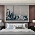thumbnail image 2 of TISHIRON 3PCS Framed Canvas Wall Art Set,60"x40" Modern Washington Cityscape Canvas Art Decor, 2 of 7