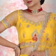 thumbnail image 3 of Pure net Lehenga Choli - Yellow, 3 of 5