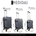 thumbnail image 2 of Set 3 Maletas De Viaje Jony Rigidas 25 Kg 15 Kg 10 Kg Candado Numerico Ruedas 360, 2 of 5
