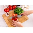 thumbnail image 4 of GINSU KIS-PU-DS-014-2 Kiso Dishwasher Safe Purple 14 Piece Knife Set With Natural Block, 9" W x 15" H x 5" D, 4 of 7