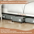 thumbnail image 5 of Flycity Under Bed Storage with Wheels, 2 Pack Underbed Storage Containers with Lids - Rolling Drawers & Bins for Bedroom Clothes Shoes Blankets, Grey, 5 of 10