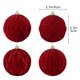 thumbnail image 3 of mfyjkho Adornos Navideños De Terciopelo Flocado Para Colgar En El Árbol, Bolas De Plástico Para Decoración De Fiestas Navideñas, 2,4 Pulgadas, 3 of 7