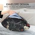 thumbnail image 4 of Yayeee Pillowcase Standard Size Set of 2 Satin Wrinkle Resistant Pillow Case, Black Floral Pattern, 4 of 7
