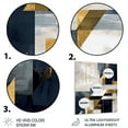 thumbnail image 3 of Designart "Harmonious Shapes Gold Blue Composition" Abstract Shapes Metal Wall Art, 3 of 5
