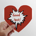 thumbnail image 1 of Daily Language Chat Lucky Blessing Heart Vinyl Sticker Bicycle Bottle Decal, 1 of 3