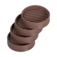 thumbnail image 1 of Protectores de patas de silla para el suelo, paquete de 4, 2" - Almohadillas redondas de caucho antideslizantes para suelos de madera, sofá (Marrón), 1 of 5