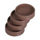 thumbnail image 1 of Protectores de patas de silla para el suelo, paquete de 4, 2" - Almohadillas redondas de caucho antideslizantes para suelos de madera, sofá (Marrón), 1 of 5