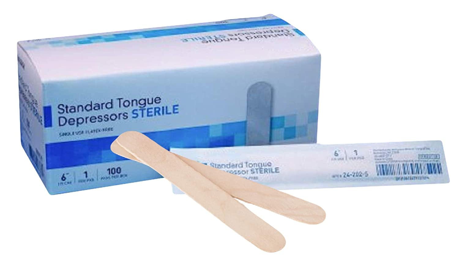 Tongue Depressors 6 inch. Case of 1000 Disposable Depressors for Senior