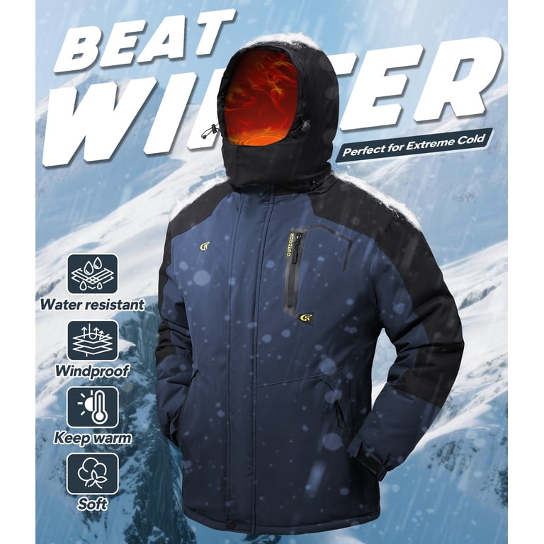 Tyhengta Men's Winter Ski Jacket with Fleece Lining photo 2
