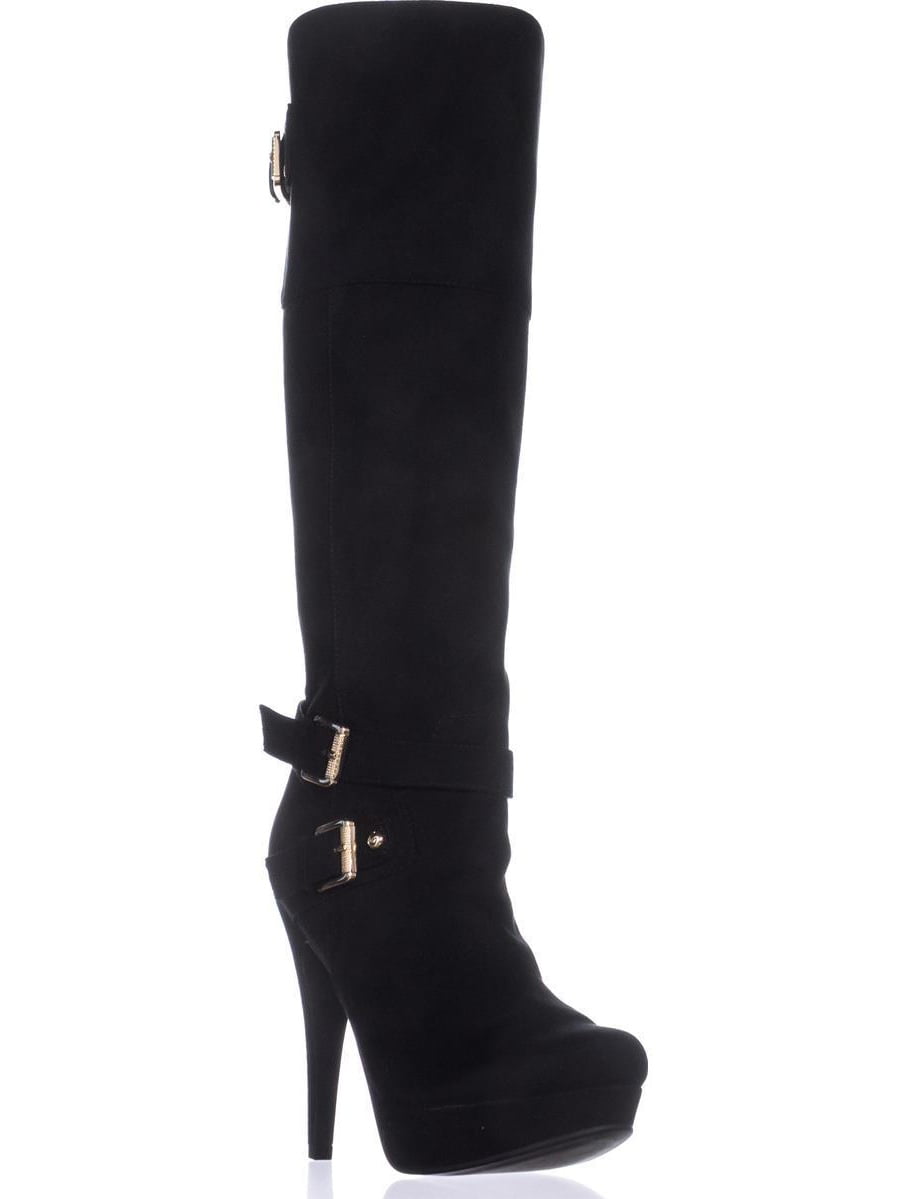 Womens G by Guess Decco2 Knee-High Platform Boots, Black Multi, 6.5 US ...