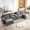 Grey, variant on U Shaped Cloud Couch Sectional, Oversized Modular Sofa with USB Charging, Hidden Storage, Cup Holders & Double Chaise for Living Room, Black