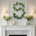thumbnail image 4 of Realistic Artificial Christmas Garland, 6.4FT Leaves Vines Greenery Garland for Mantle Fireplace Stairs, Indoor Outdoor Holiday Decor, 4 of 7