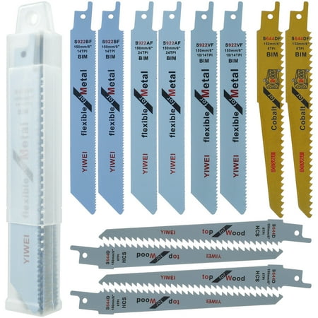 

Morima 12Pcs 6 Inch Reciprocating Saw Blade Set High Carbon Steel Assorted Pruning Saw Blade Sharp High Precision Cutting Saw B