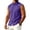 Purple, variant on Summer Cotton Linen Sleeveless Shirts for Men Beach Button Down Collared Muscle Tank Top with Pocket Casual Vacation Tops