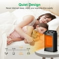 thumbnail image 3 of M optimized Space Heaters for Inside, Portable Electric Heater 1500W PTC Ceramic Fast Safety Heater with Overheat and Tip-Over Protection for Office Bedroom Desk Indoor, Black, 3 of 7