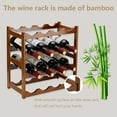 thumbnail image 5 of BALANBO Bamboo Wine Rack Storage, 4 Tier 16 Bottle Wine Racks Countertop, Wine Rack Freestanding Floor Wine Holder Cabinet for Kitchen, Bar, Pantry, Wine Cellar, Basement,Study (16.9L x 9.3W x 13.8H), 5 of 8