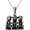 no chain, variant on Men's Stainless Steel Vintage Classic Cute Chinese Style Philosophy 3 Monkeys Pendant Necklace