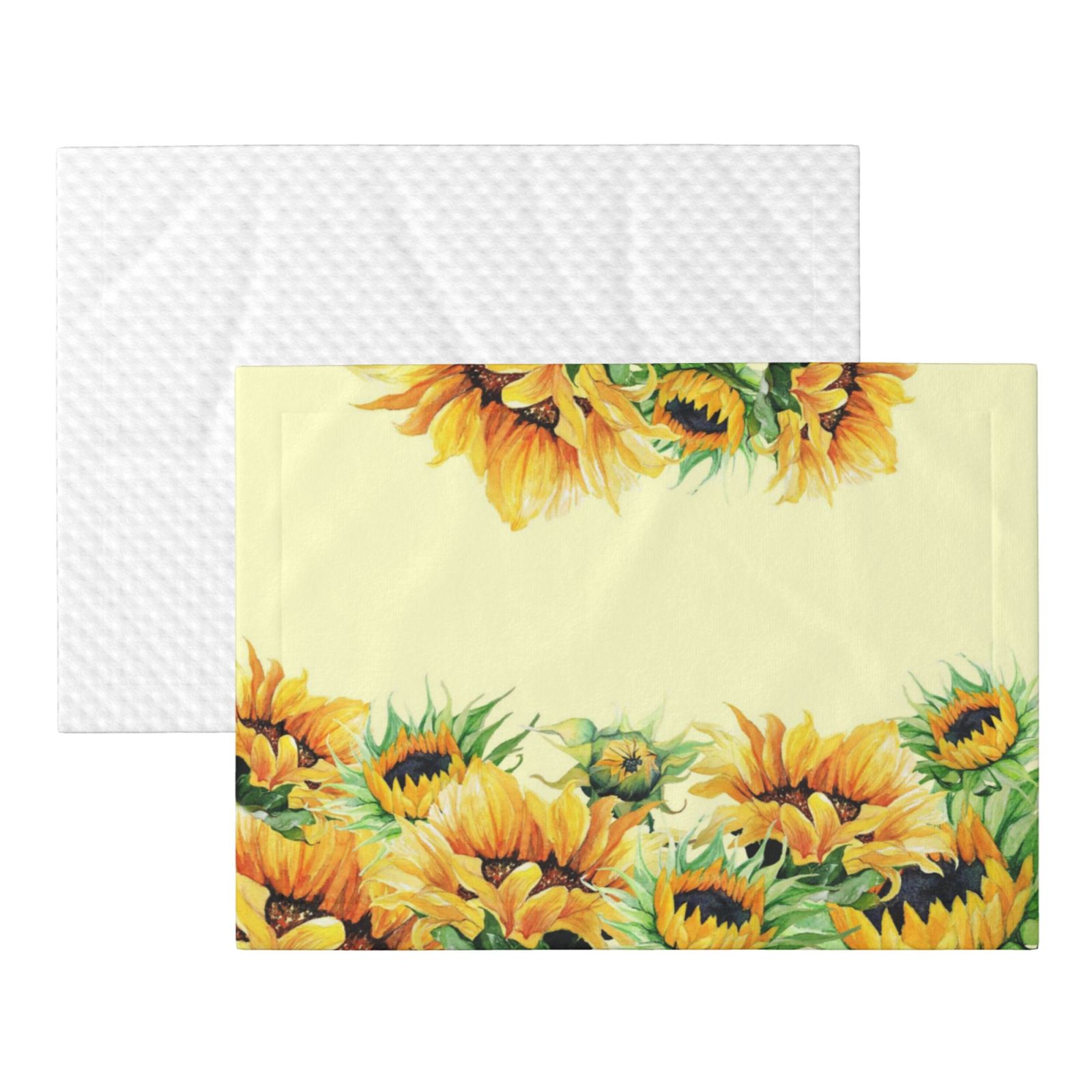 Naloa Sunflowers On A Yellow Background Dog Blanket, 3 Sizes Cat Blanket for Indoor Cats Large Medium Small Dog Gifts-Large