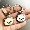 thumbnail image 4 of Dog Keychain, Puppy Keyring Keyfob Metal Pet ID Tags for Clothing Bag Adornment Accessory 2#-White Pomeranian, 4 of 5