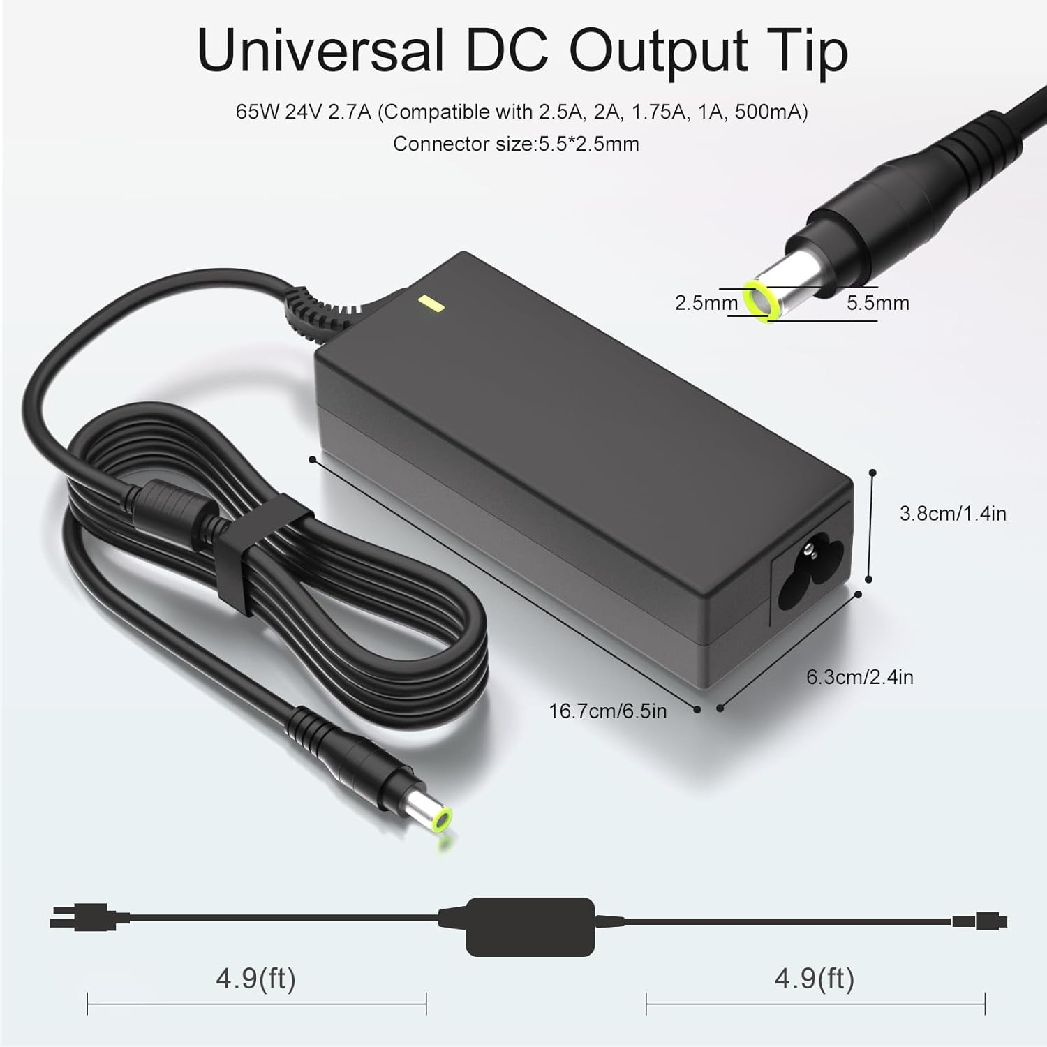 Power Supply Compatible for Logitech G920 G29 - Compatible for Logitech Racing Steering Wheel G920 G923 G25 G27 G940, Driving Force GT Racing Wheel APD DA-42H24 Charger Adapter Cord