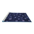 thumbnail image 2 of Ahgly Company Machine Washable Indoor Square Abstract Blue Contemporary Area Rugs, 3' Square, 2 of 4