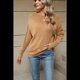 thumbnail image 4 of Suéteres Casuales de Larga para Mujer, Suéteres Sueltos de Punto Liso, Suéteres Tipo Jersey, Tops. Camello S, 4 of 10