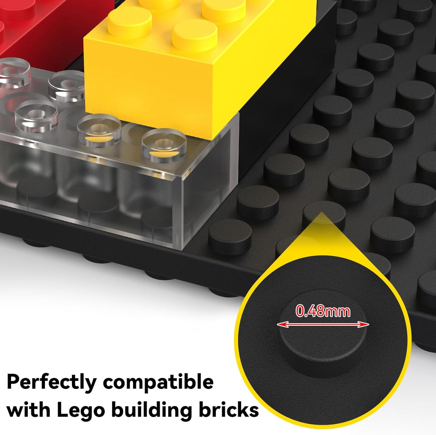 BlissBox Classic Collection 6.3 x 12 LEGO ABS Floating Shelves (8 Count)