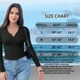 thumbnail image 3 of OQQ women's shirt Long sleeve zipper spring and autumn fashion sexy top fitted T-shirt, 3 of 7
