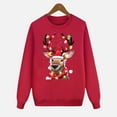 thumbnail image 4 of WELOIJEVBE Christmas Family Pajamas Matching Sets Christmas Printed Long Sleeved Pullover Sweatshirt Holiday Family Three Piece Set Hoodie Parent Child Outfit, 4 of 5